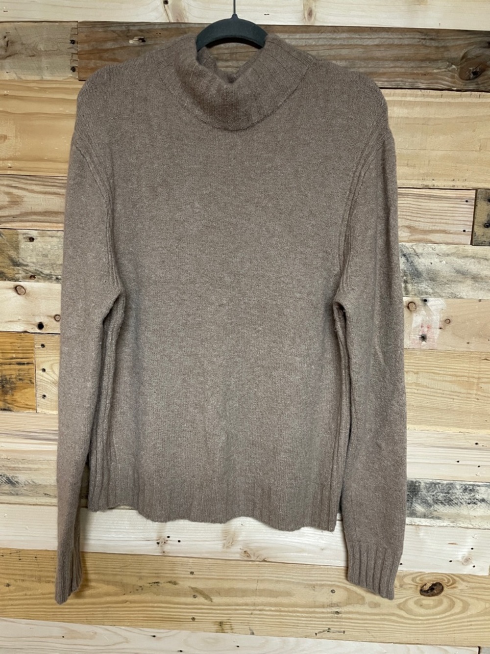 Point Sur size XL Light Brown Cashmere-Feel Mock-neck Super Soft  Sweater